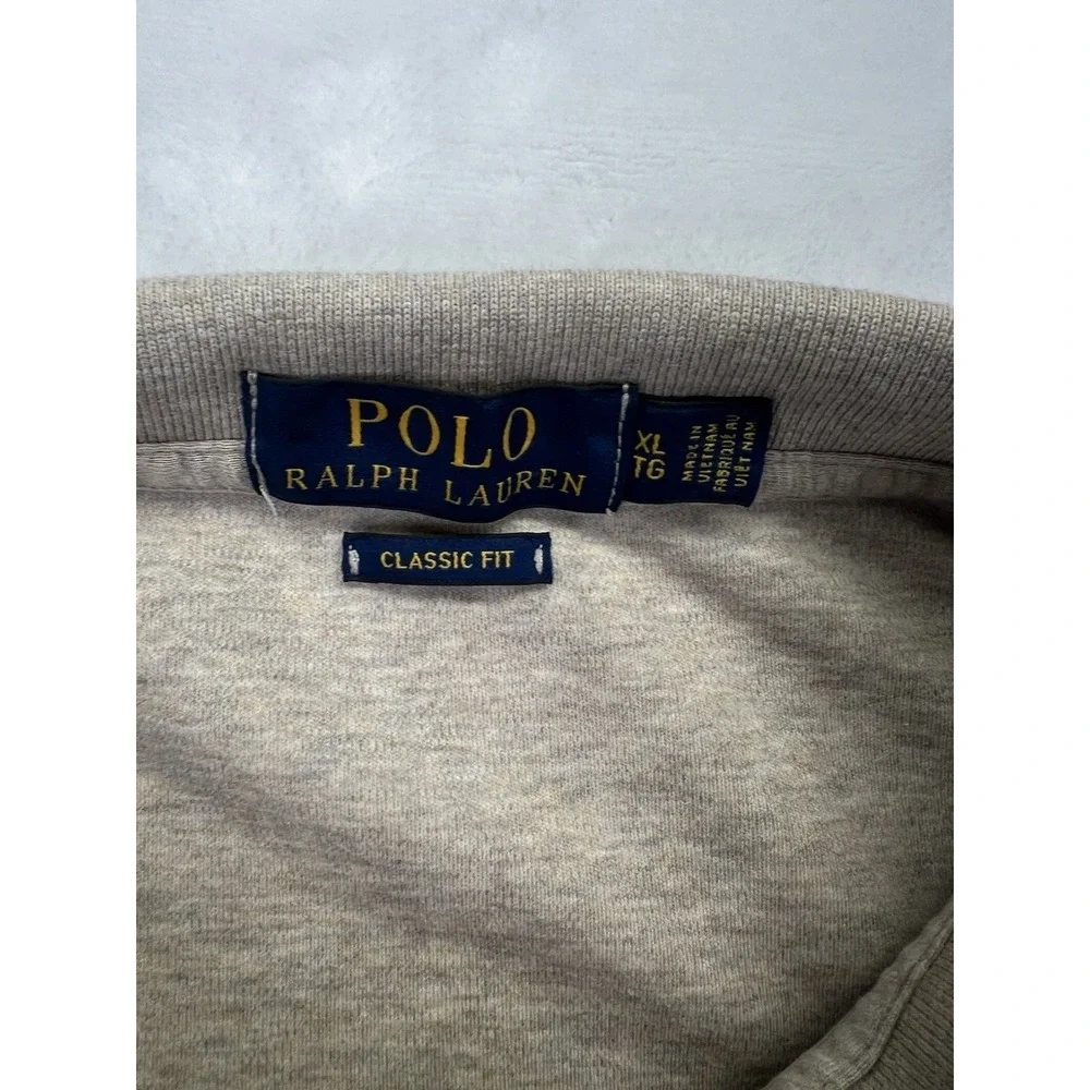 Polo Ralph Lauren Classic Fit Polo‎ Shirt Mens XL Tan Khaki Cotton